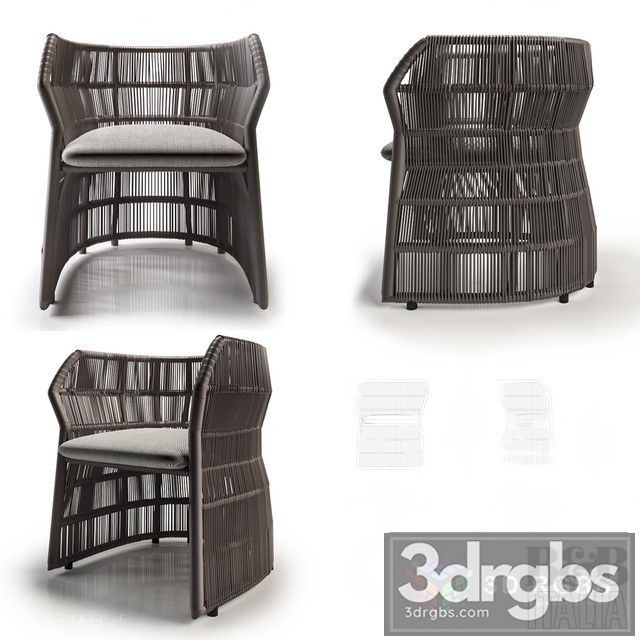 BB Italia Canasta  3913 Armchair 3dsmax Download - thumbnail 1