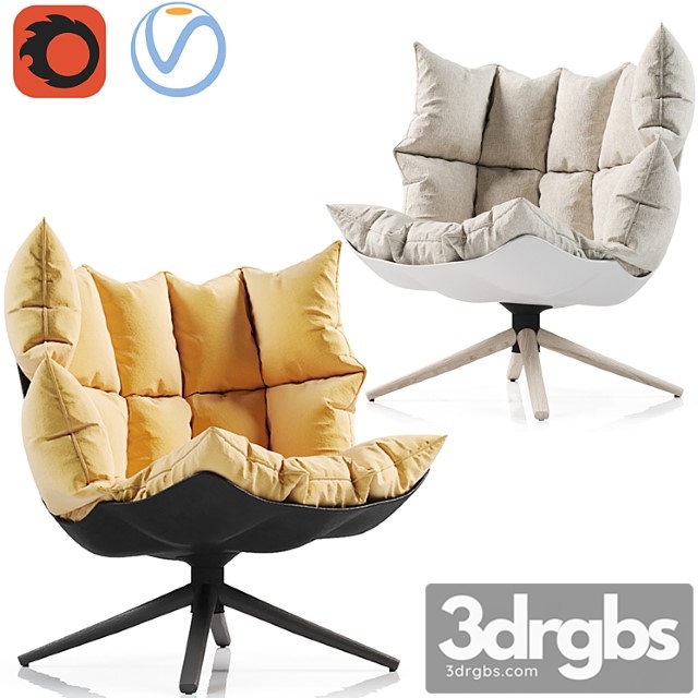 B&b italia husk armchair 3dsmax Download - thumbnail 1