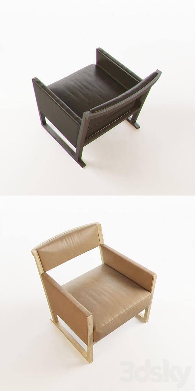 B&B ITALIA MUSA Armchair SM65P 3DS Max Model - thumbnail 2