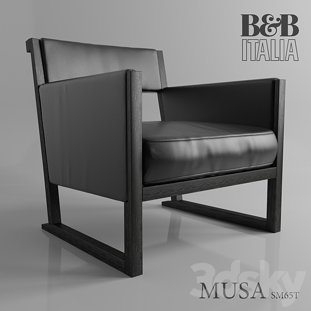 B&B Italia Musa Armchair SM65P&SM65T 3DSMax File - thumbnail 1