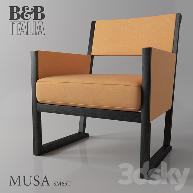 B&B Italia Musa Armchair SM65P&SM65T 3DSMax File - thumbnail 2