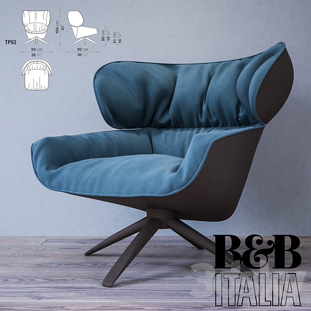 B&B Italia Tabano 3ds Max - thumbnail 1