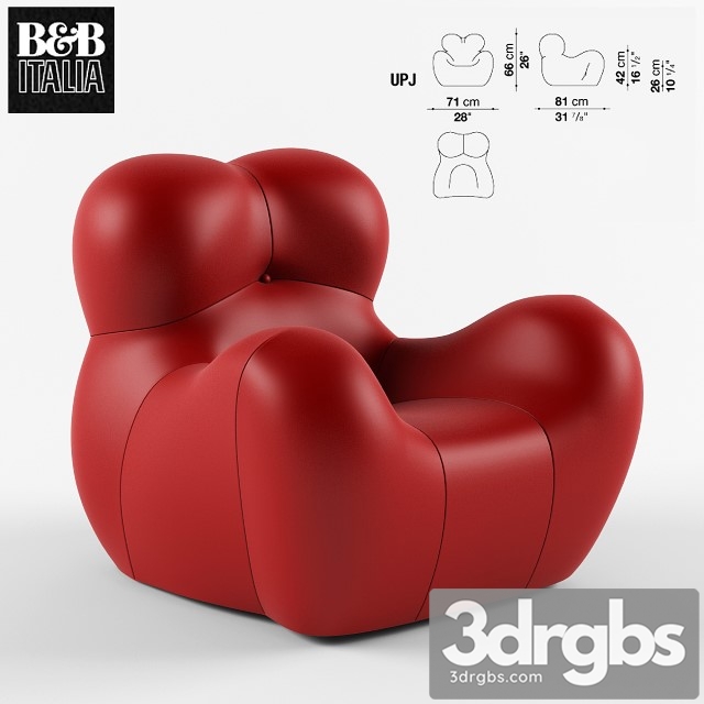 BB Italia Up Junior Child Armchair 3dsmax Download - thumbnail 1