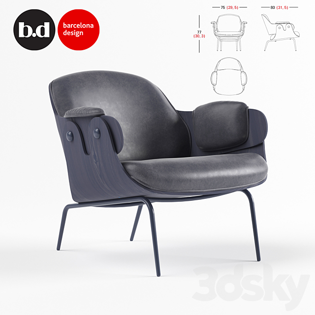 BD Barcelona Design LOW LOUNGER (2014) 3DSMax File - thumbnail 1