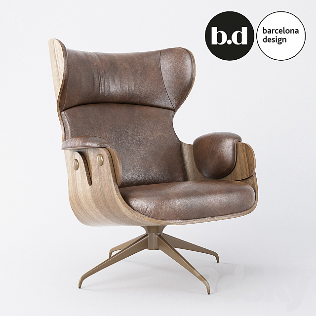 BD BARCELONA LOUNGER ARM CHAIRS 3DS Max Model - thumbnail 2