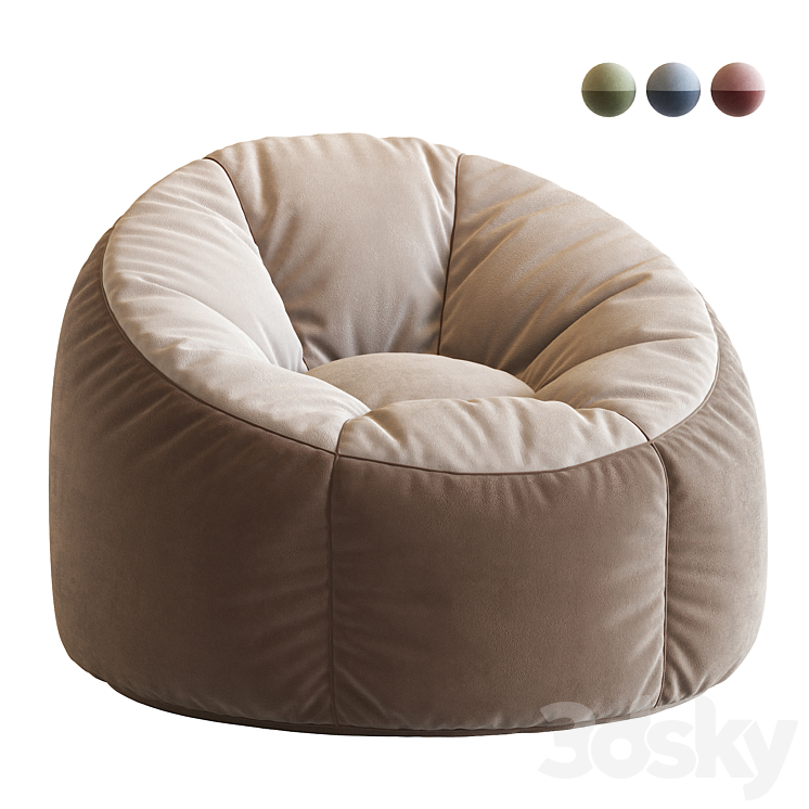 Bean Bag Chair 3DS Max - thumbnail 1