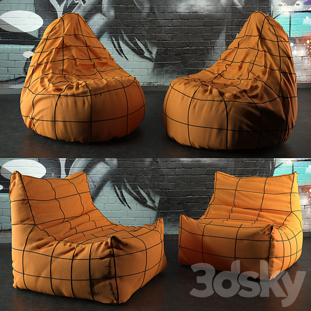 Bean Bag (chair-bag) 3ds Max - thumbnail 2