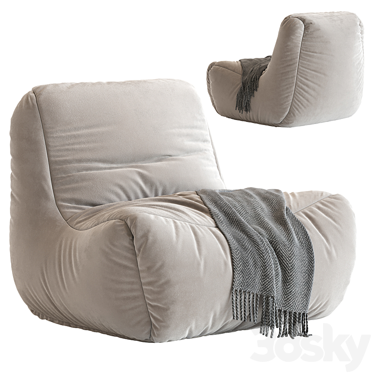 Bean Bag Chair N8 3DS Max Model - thumbnail 1