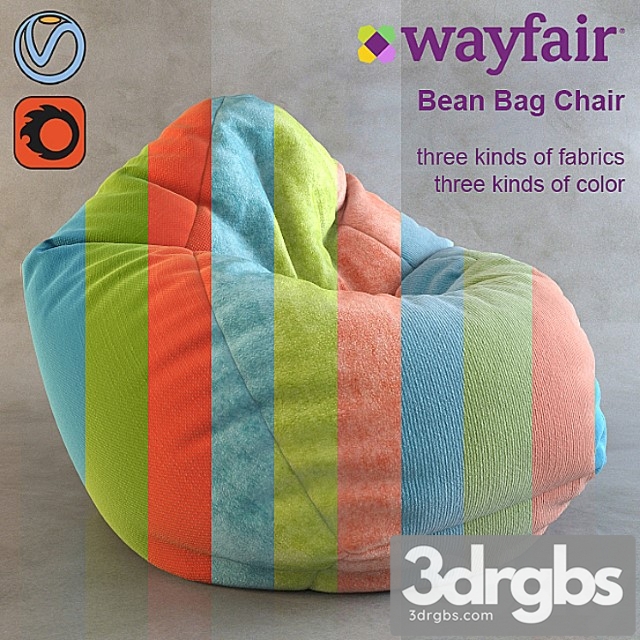 Bean bag chair wayfair 3dsmax Download - thumbnail 1