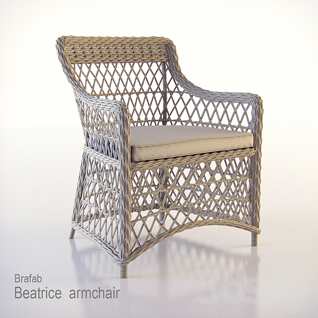 Beatrice armchair Brafab 3DSMax File - thumbnail 1