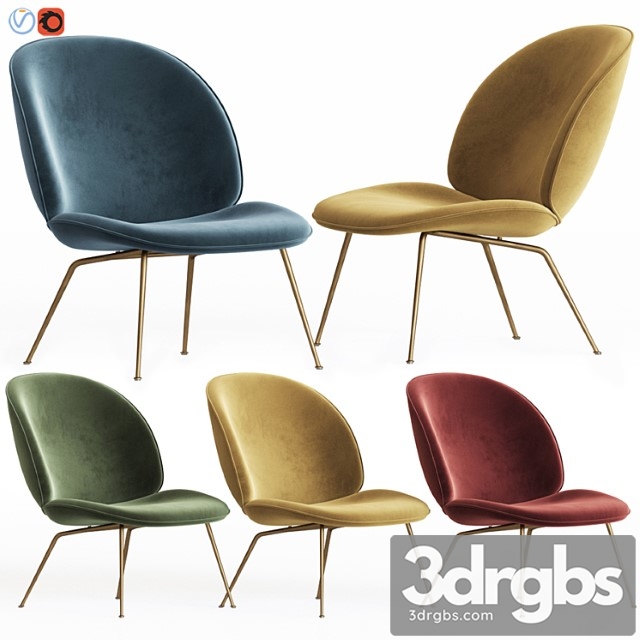 Beetle lounge chair gubi 2 3dsmax Download - thumbnail 1