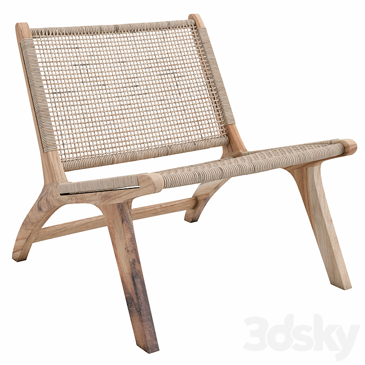 beida arm chair 3DS Max Model - thumbnail 1