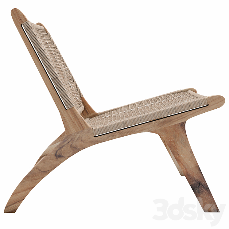 beida arm chair 3DS Max Model - thumbnail 2