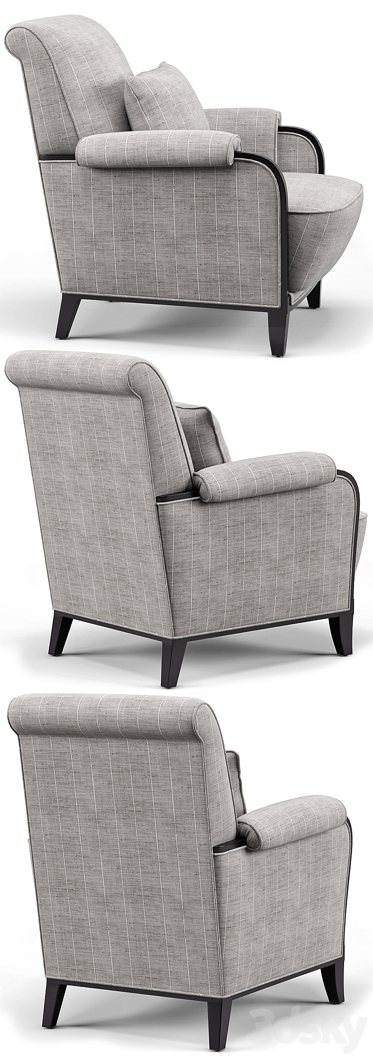 Bel Air Lounge Chair I 3DS Max - thumbnail 2