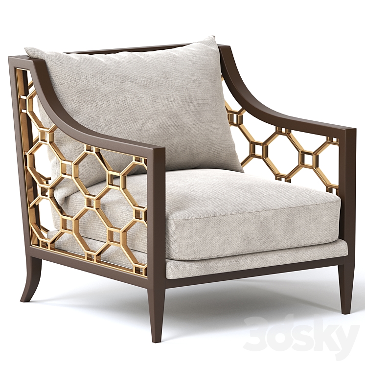 Belden Place Lounge Chair 3DS Max Model - thumbnail 1