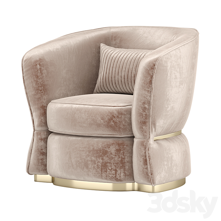 BELLONA Lorenzo W Armchair 3DS Max Model - thumbnail 1