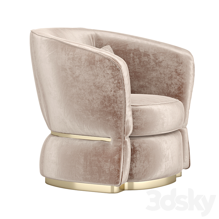 BELLONA Lorenzo W Armchair 3DS Max Model - thumbnail 2