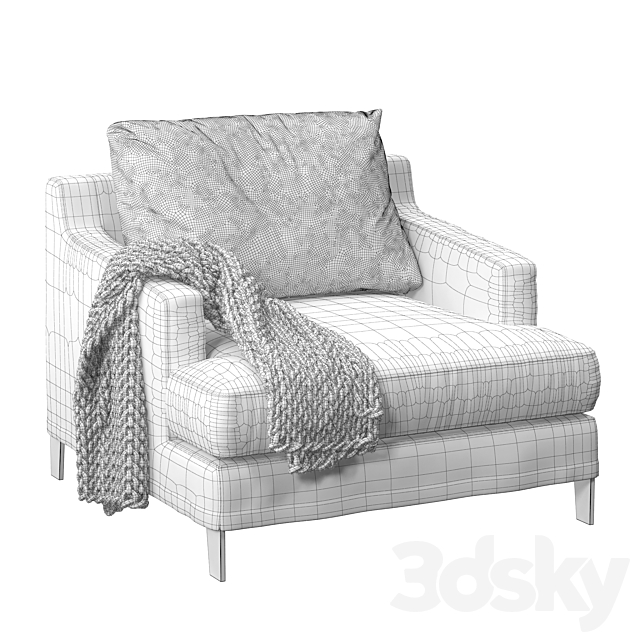 Bellport armchair by Poliform 3DSMax File - thumbnail 3