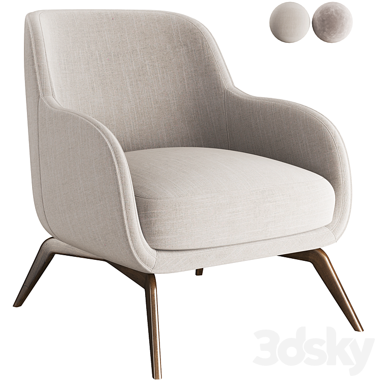 Belt Armchair 3DS Max Model - thumbnail 1