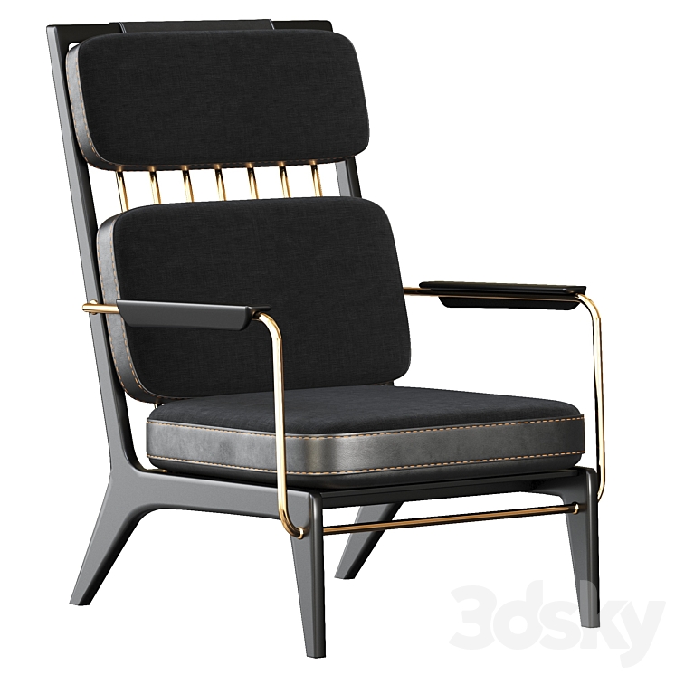 Benchmark Gleda High Armchair 3DS Max - thumbnail 1