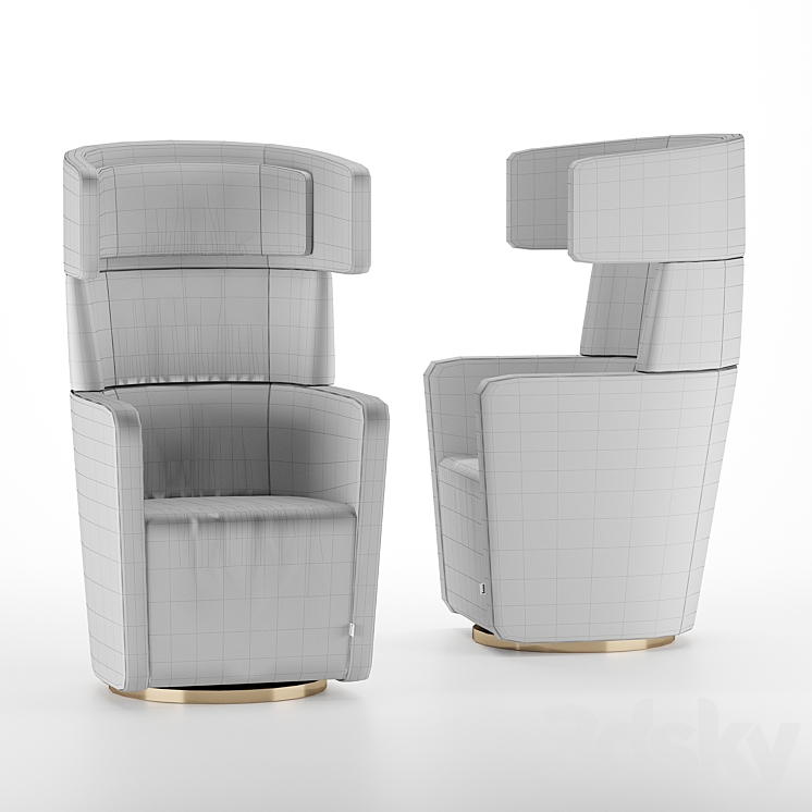 BENE PARCS – WING CHAIR 3DS Max - thumbnail 2