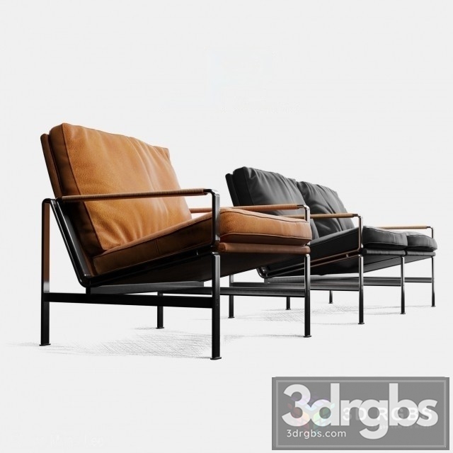 Benjara Metal Frame Accent Chair 3dsmax Download - thumbnail 1