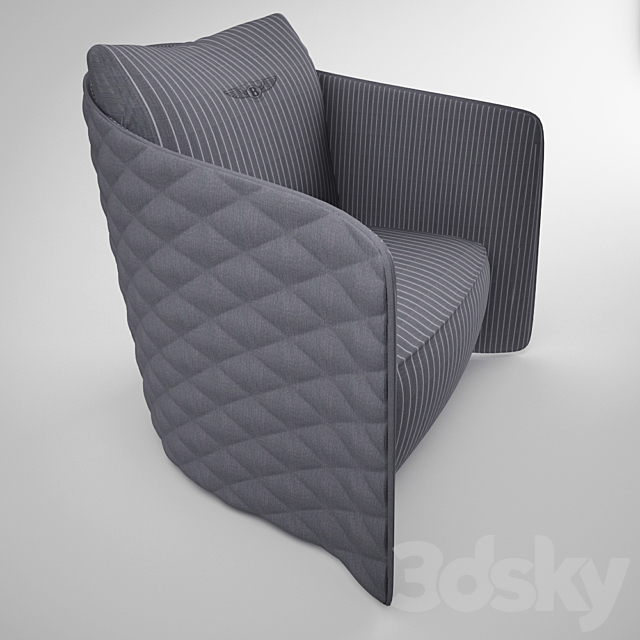 Bentley Butterfly Armchair 3DS Max Model - thumbnail 2