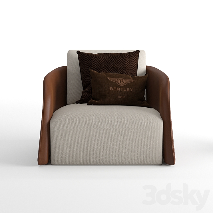 Bentley home swan armchair 3DS Max - thumbnail 2