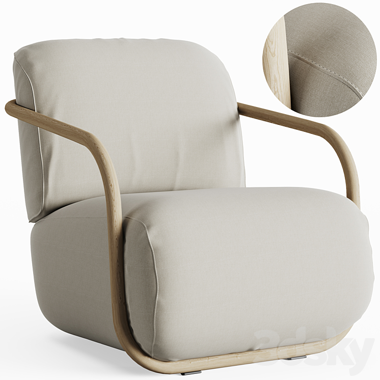 Bentwood armchair 3DS Max - thumbnail 1