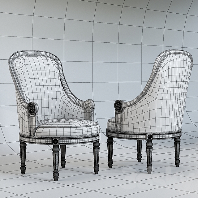 Berger ARMCHAIR PROVENCE 3ds Max - thumbnail 2