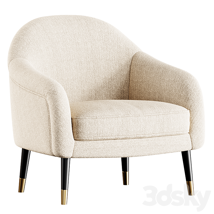 Bernadette Armchair by DOM Edizioni 3DS Max Model - thumbnail 1