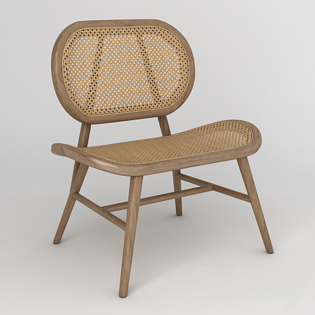 Bernardes Lounge Chair Rattan 3ds Max - thumbnail 1