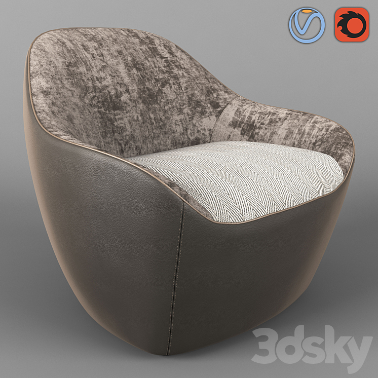 Bernhardt Becca Armchair 3DS Max - thumbnail 1