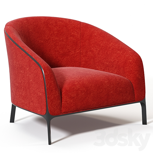 Bernhardt Catherine Lounge Chair 3ds Max - thumbnail 1