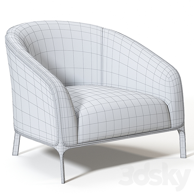 Bernhardt Catherine Lounge Chair 3ds Max - thumbnail 2