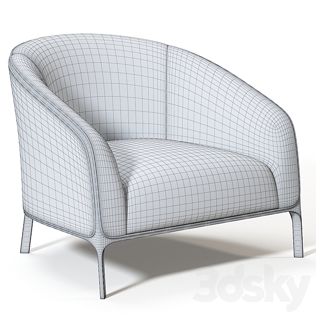 Bernhardt Catherine Lounge Chair 3ds Max - thumbnail 3