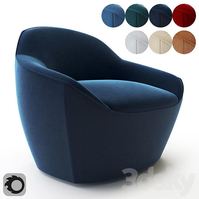 Bernhardt Design-Becca armchair 3DSMax File - thumbnail 1