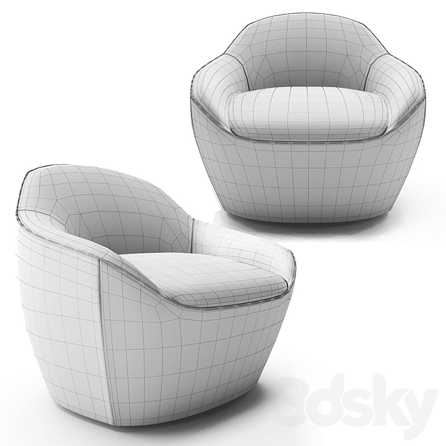 Bernhardt Design-Becca armchair 3DSMax File - thumbnail 3