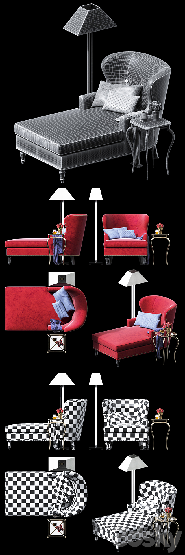 BERNHARDT Nadine Chaise & RH 3DSMax File - thumbnail 2