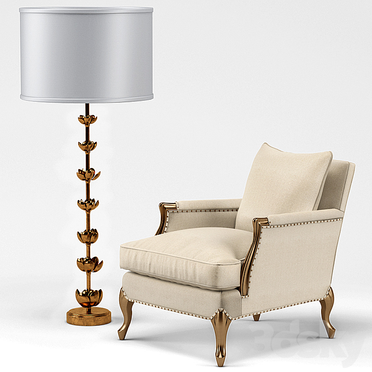 Bernice Chair Amalie Regency Lamp 3DS Max - thumbnail 1