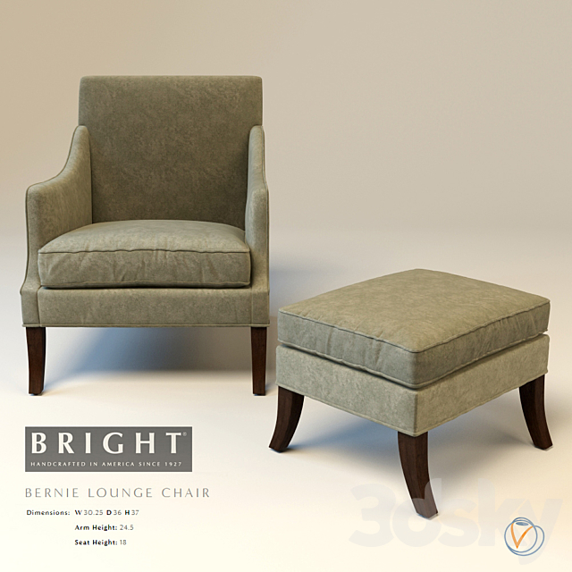 Bernie Lounge Armchair 3DS Max Model - thumbnail 2