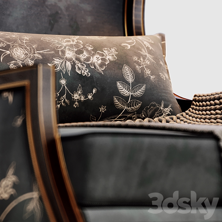 Beverly Colette Occasional ArmChair 3DS Max Model - thumbnail 2