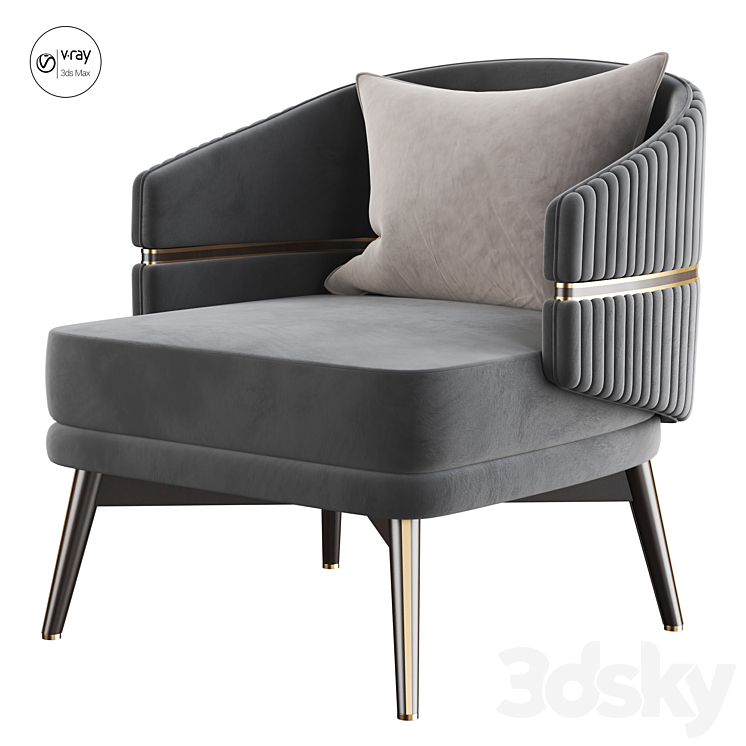 Billy armchair by aster 3DS Max - thumbnail 1