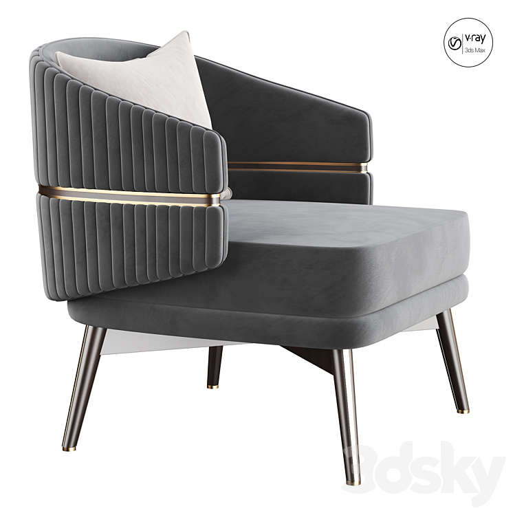 Billy armchair by aster 3DS Max - thumbnail 2