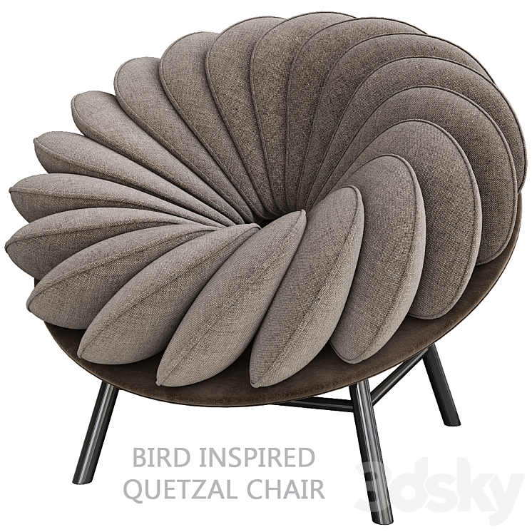 Bird Inspired Quetzal Chair by Marc Venot 3DS Max - thumbnail 1