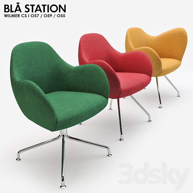 Bla Station Wilmer Armchair Set 3DSMax File - thumbnail 1