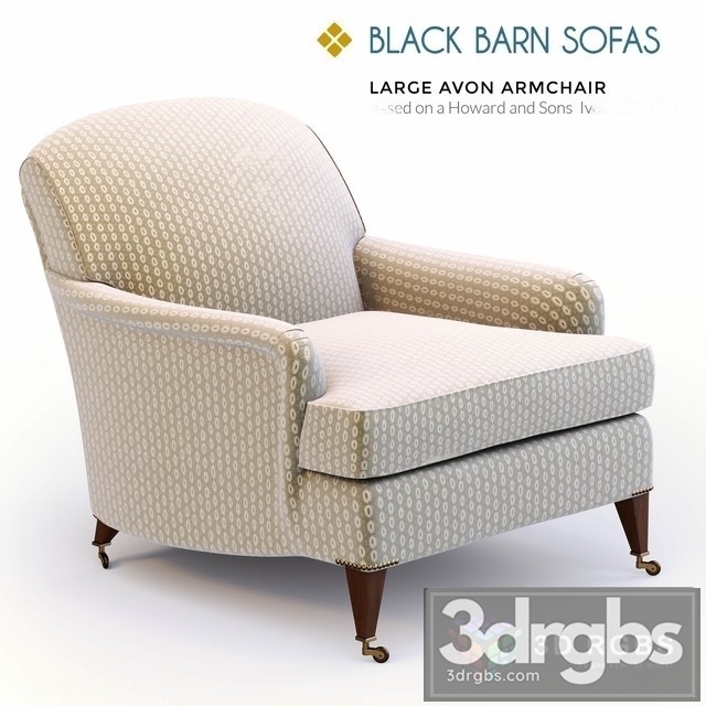 Black Barn Sofas Large Avon Howard Armchair 3dsmax Download - thumbnail 1