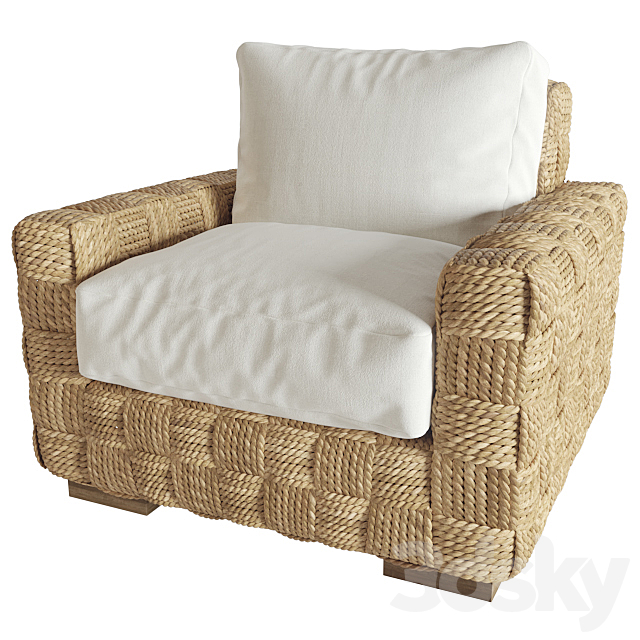 BLACK PALMS WOVEN CHAIR Ralph Lauren (vray GGX) 3ds Max - thumbnail 1