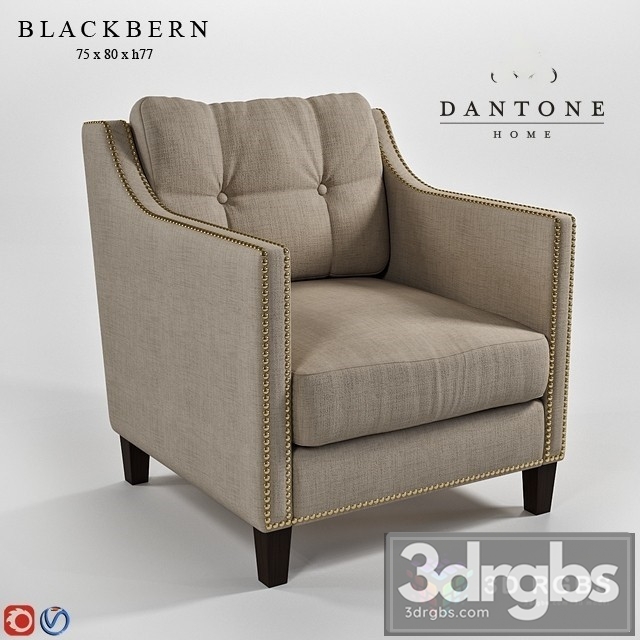 Blackbern Armchair 3dsmax Download - thumbnail 1