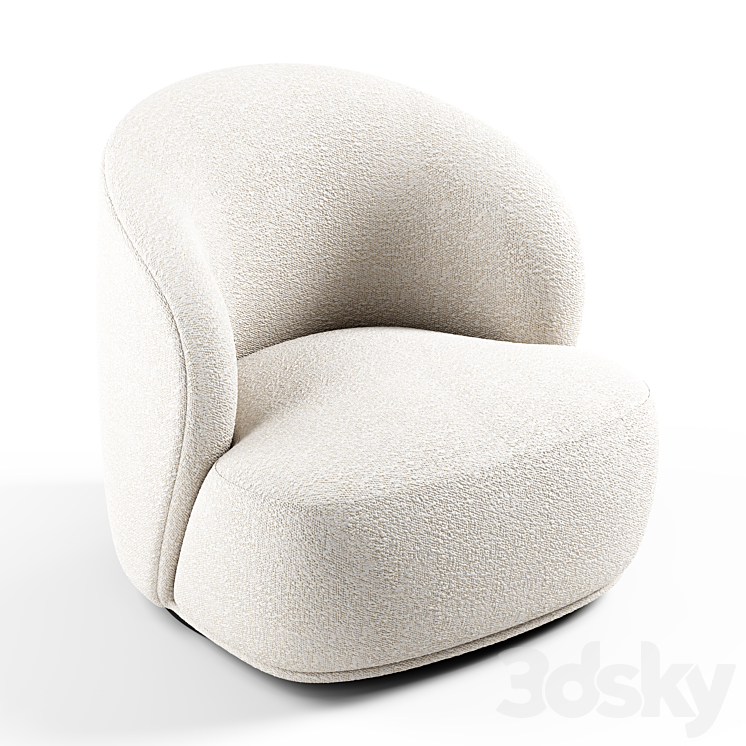 Blancdivoire – Lisette swivel armchair 3DS Max Model - thumbnail 2